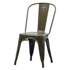 DINING CHAIR OUTDOOR LOFT METAL GREEN    - CHAIRS, STOOLS